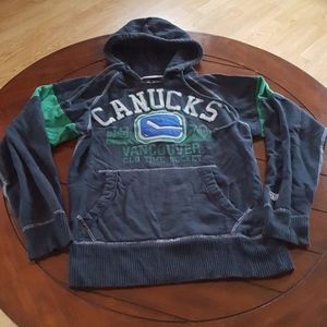 Canucks old time hockey hoodie green/blue Wmn S